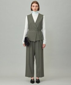 ICB L 【UVカット・洗える】ウール2WAYストレッチ Vネックベスト