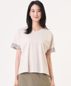 J.PRESS LADIES L 【一枚で着映え】LIBERTYコンビ 袖デザイン カットソー グレージュ系