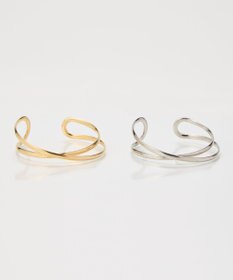 Phoebe 【金属アレルギー対応】ツインカレントカフバングル　シルバー/ニッケルフリー