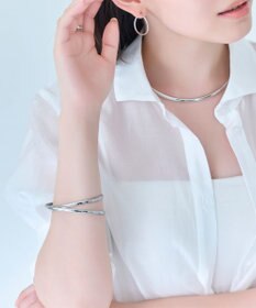Phoebe 【金属アレルギー対応】ツインカレントカフバングル　シルバー/ニッケルフリー