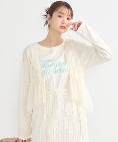 earth music&ecology チュールドロストギャザーベスト