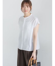 Te chichi 【接触冷感/イージーケア】フロントレースフレンチスリーブブラウス