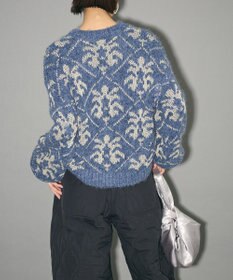 Green Parks ダマスク柄クルーネックニット