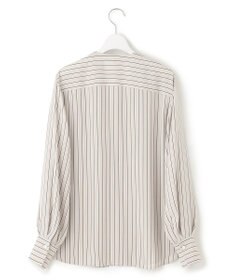 23区 S バックサテンアムンゼン ストライプ プリント ブラウス