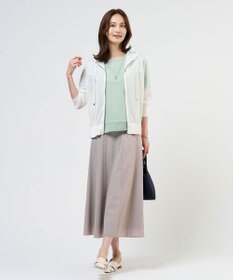 J.PRESS LADIES 【WEB限定カラーあり】SHEER LIGHT KNIT パーカー
