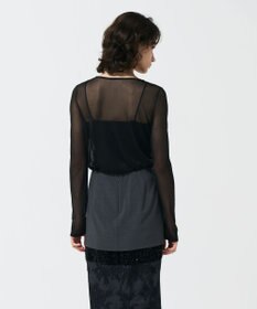 GRACE CONTINENTAL シアークルーニットトップ