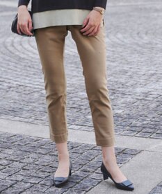 Tiaclasse 【洗える】裏起毛ストレッチテーパードパンツ