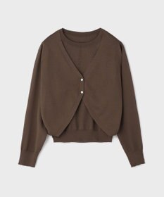 GRACE CONTINENTAL レイヤードニットトップ