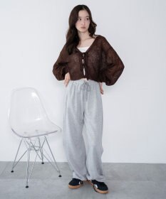 WEGO 【25年秋冬新作】モヘアタッチ2WAYリボンカーデ