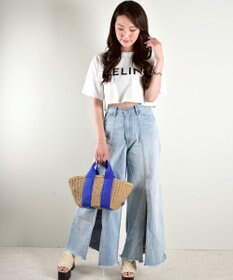 LA BAGAGERIE 【maison vert】 【ペーパー素材・多収納】ダブルハンドルかごバッグ