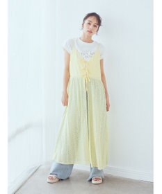 earth music&ecology フラワーレースキャミワンピース