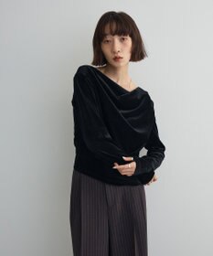 Green Parks シアーベロアオフショル長袖プルオーバー