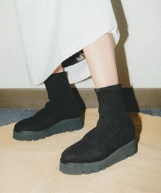 BONTRE 【イタリア製】【LucaGrossi/ルカグロッシ】厚底ストレッチショートブーツ/4507T-VA