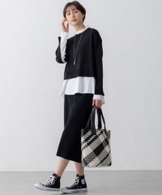 23区 L 【洗える】シャツ コンビネーション ニット