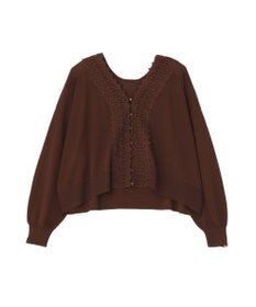 earth music&ecology 【2WAY】レーストリムシアーニットカーディガン