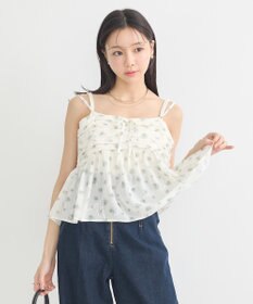 earth music&ecology 花柄ギャザーキャミビスチェ