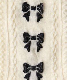 WEGO フリルリボンパターンクルーソックス