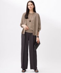 自由区 S 【カタログ掲載・接触冷感・UVケア・洗える】フルダルスパンマイクロピーチワイドストレート パンツ