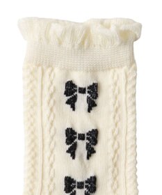 WEGO フリルリボンパターンクルーソックス