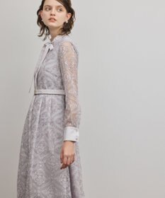 GRACE CONTINENTAL オーナメント刺繍フレアワンピース