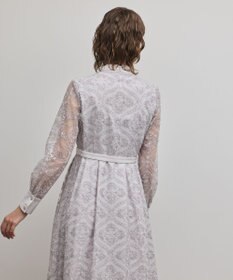 GRACE CONTINENTAL オーナメント刺繍フレアワンピース