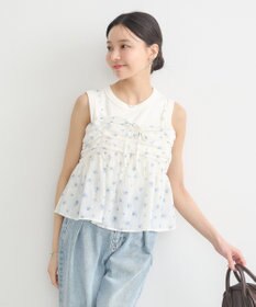 earth music&ecology 花柄ギャザーキャミビスチェ