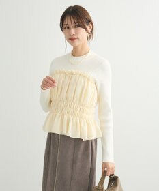 Green Parks ・ｓｗｉｎｇ　ｂｙ　ビスチェレイヤーハイネックニット