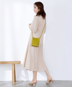 Tiaclasse L 【洗える】ナローフレアパフスリーブワンピース