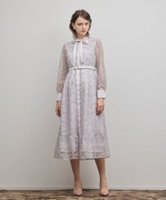 GRACE CONTINENTAL オーナメント刺繍フレアワンピース