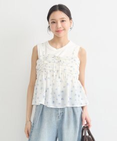 earth music&ecology 花柄ギャザーキャミビスチェ