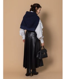 Te chichi 【泉 里香さん着用・Oggi.jp10/23掲載】レザータックプリーツスカート