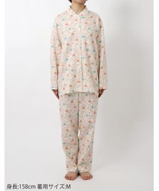 Wing パジャマ 長袖 長ズボン 綿混(本体) あったか レディース EP6013 ウイング／ワコール