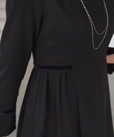 Tiaclasse 【安田美沙子さん着用・新色追加・洗える】ベロアラインフレアワンピース