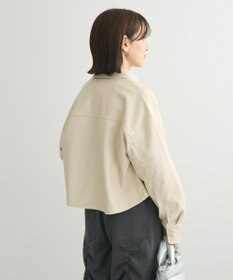 Green Parks ショート丈フェイクレザーシャツ