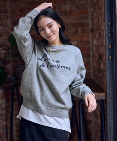 ANY 刺繍ロゴニット ライトグレー