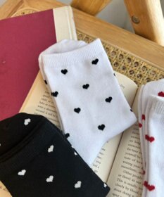 WEGO ハート総柄ソックス