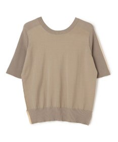 BEIGE， JULIE / コットンシルク 2WAY半袖ニット