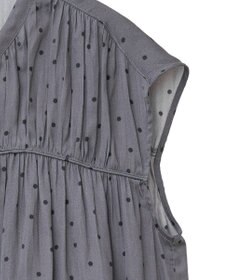 YECCA VECCA ドット柄ギャザーブラウス