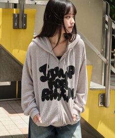 WEGO 【ユニセックス着用ITEM/MLサイズ展開】メッシュロゴジップパーカー