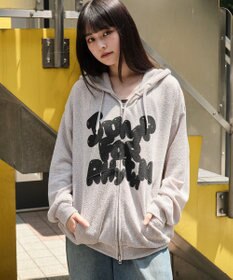 WEGO 【ユニセックス着用ITEM/MLサイズ展開】メッシュロゴジップパーカー