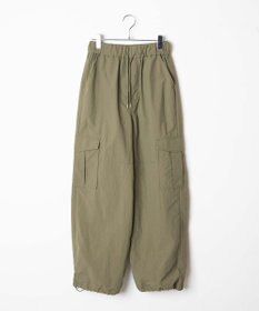 WEGO 【ウエストゴム】ナイロンイージーワイドカーゴパンツ