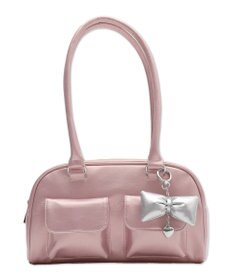 WEGO チャーム付きボストンバッグ