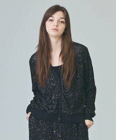 GRACE CONTINENTAL スパンコールニットカーディガン