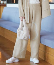 Tiaclasse ふわもちニュアンス配色ニットパンツ