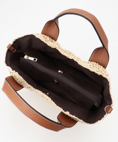 LA BAGAGERIE 【maison vert】 【ペーパー素材・多収納】ラウンド2WAYかごバッグ