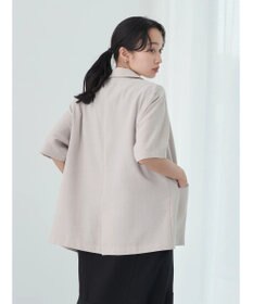 earth music&ecology リネンライク５分袖ジャケット