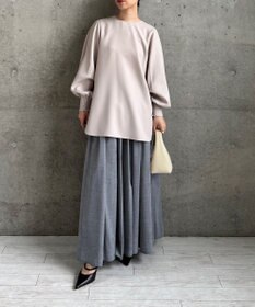 #Newans 【LEE掲載アイテム】ダブルギャザーロングスカート