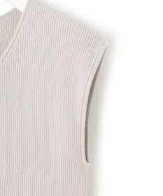 ICB L 【洗える】オーガニックコットンリブ ノースリーブプルオーバー