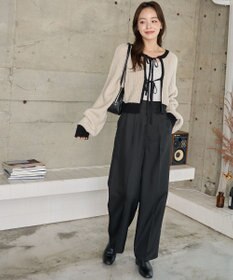 WEGO 【2024年秋冬新色カラー追加★】リボン2WAYカーデ