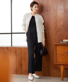 ICB L 【WEB限定カラーあり・洗える】 ライトダブルクロス バンドカラーシャツ